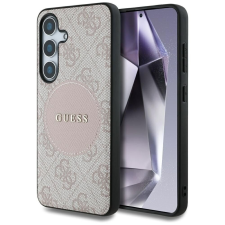 Guess Samsung Galaxy S25 tok - Guess 4G Circle Classic Logo MagSafe (GUHMS25SP4PGRSGP) - rózsaszín tok és táska