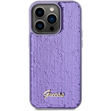 Guess Sequin Script Logo iPhone 15 Pro Max lila tok (GUHCP15XPSFDGSU) tok és táska