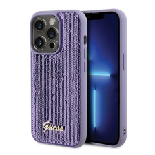 Guess Sequin Script Metal Apple iPhone 15 Pro Max hátlap tok, lila tok és táska