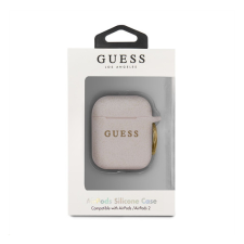 Guess Silicone Apple AirPods 1/2 tok, rózsaszín fülhallgató, fejhallgató tok