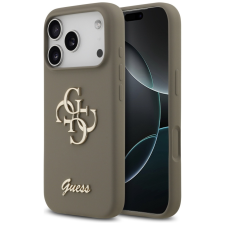 Guess Silicone Big 4G Script Apple iPhone 17 Pro Max hátlap tok, barna tok és táska