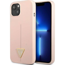 Guess Silicone Line Triangle Apple iPhone 13 mini hátlap tok, rószaszín (GUE1707PNK) tok és táska