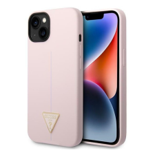 Guess Silicone Triangle Apple iPhone 14 hátlap tok, lila tok és táska