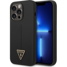 Guess Silicone Triangle Apple iPhone 14 Pro hátlap tok, fekete (GUE1981) tok és táska