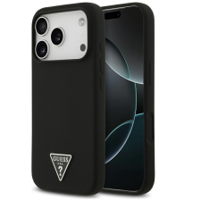 Guess Silicone Triangle Logo Apple iPhone 17 Pro MagSafe hátlap tok, fekete tok és táska