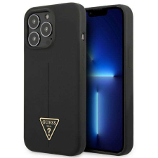 Guess Silicone Triangle Logo - telefontok iPhone 13 Pro Max fekete tok és táska