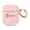 Guess Silicone Vintage Script Apple AirPods 1/2 tok, rózsaszín