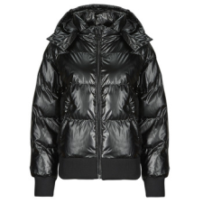 Guess Steppelt kabátok BICE METALLIC HOODIE PUFFER Fekete EU L női dzseki, kabát