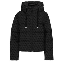 Guess Steppelt kabátok DAISY PUFFER LOGO FLOCK Fekete EU L női dzseki, kabát