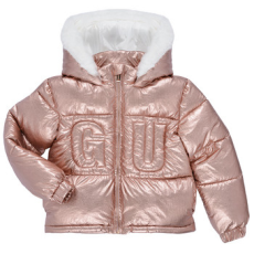 Guess Steppelt kabátok HOODED PADDED LS PUFFER W/ZIP Rózsaszín 6 ans