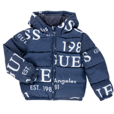 Guess Steppelt kabátok OVERSIZE HOODED LS PUFFER Tengerész 12 ans