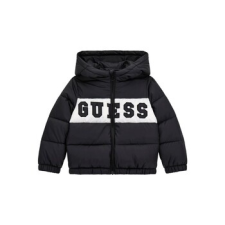 Guess Steppelt kabátok  PADDED HOODED LS JACKET W ZIP Fekete 2 ans gyerek kabát, dzseki
