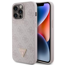 Guess Strass Triangle logo hátlaptok iPhone 15 Pro Max rózsaszín mobiltelefon kellék