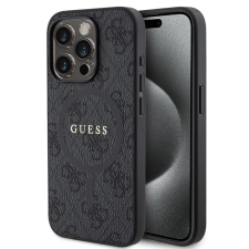 Guess tok Fekete Apple iPhone 15 Pro készülékhez GUHMP15LG4GFRK mobiltelefon kellék