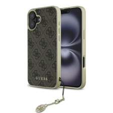 Guess Tok iPhone 16 Plus készülékhez - Guess Hardcase 4G Charms Collection (GUHCP16MGF4GBR) - Barna tok és táska