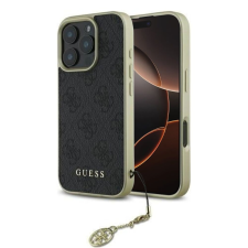 Guess Tok iPhone 16 Pro telefonhoz – Guess Hardcase 4G Charms Collection (GUHCP16LGF4GGR) – fekete tok és táska