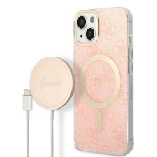 Guess tok+ töltő iPhone 14 6,1" rózsaszín 4G Print MagSafe keménytok tok és táska