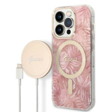 Guess tok+ töltő iPhone 14 Pro 6,1" rózsaszín Dzsungel MagSafe keménytok tok és táska