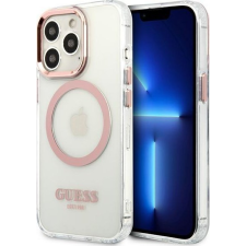 Guess Transparent MagSafe Apple iPhone 13 Pro hátlap tok, rózsaszín (GUE002511) tok és táska