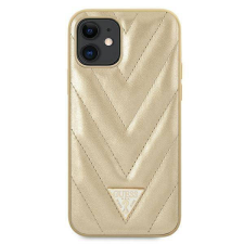 Guess V Quilted iPhone 12 Mini (5,4&quot;) arany kemény hátlap tok tok és táska