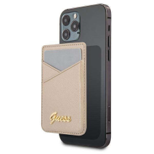 Guess Wallet kártya slot GUWMSSASLGO MagSafe Saffiano arany / arany tok és táska