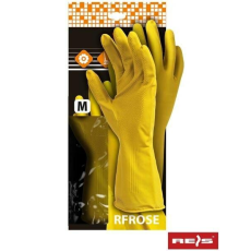  Gumi védőkesztyű háztartási használatra, sárga-Rfrose S Yellow