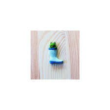 Gumicsizma békával, öntapadós, poly. Mérete: 22x34x2 mm dekorációs kellék