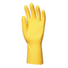  Gumikesztyű COVERGUARD latex pamutbolyhozott belső sárga 7-es 2 darab/pár