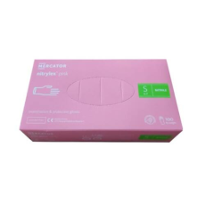 - Gumikesztyű egyszer használatos pink nitril púdermentes M méret fekete 50 db/dob