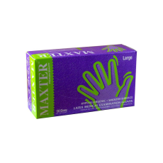  Gumikesztyű latex púderes L 100 db/doboz Maxter