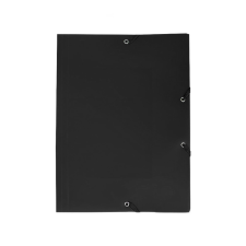  Gumis mappa A4, műanyag Bluering® fekete mappa