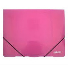 Gumis mappa ELECTRA A/4 műanyag pink mappa