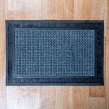 Gumis textil lábtörlő 40x60 cm – Szürke színben, négyzet mintával lakástextília