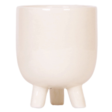Gummy Travertine kerámiakaspó 9 cm x 10 cm Fehér kerti tárolás