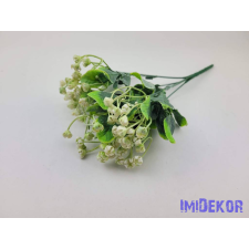 Gumós 5 ágú műzöld csokor 28 cm - Fehér dekorációs kellék