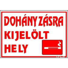 GUNGL DEKOR Matrica Dohányzásra kijelölt hely fehér piros "C" információs címke