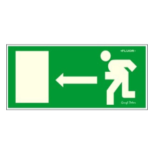 GUNGL DEKOR Matrica menekülési irány balra zöld "f" 310 / 30 információs címke