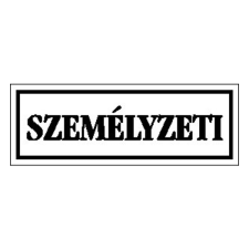 GUNGL DEKOR Matrica személyzeti fehér "a" 200 / 560 információs címke