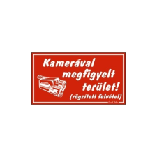 GUNGL DEKOR PIKTOGRAM KAMERÁVAL MEGFIGYELT TERÜLET PIROS információs címke