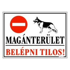GUNGL DEKOR Piktogram Magánterület, belépni tilos! fehér információs címke