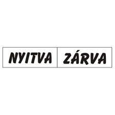 GUNGL DEKOR Piktogram nyitva-zárva (kétold. tábla) fehér 016/ f információs címke