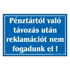 GUNGL DEKOR Piktogram Pénztártól való távozás után… fehér információs címke