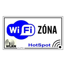 GUNGL DEKOR Piktogram wi-fi zóna fehér 000 / 500 információs címke