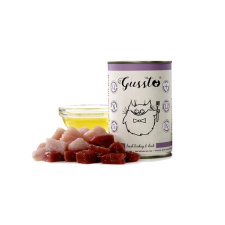 GUSSTO Cat Fresh Turkey & Duck pulyka és kacsa nedves macskaeledel 6x400g macskaeledel