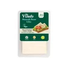 Gusto Vegan Mozzarella ízű szeletelt 140g reform élelmiszer