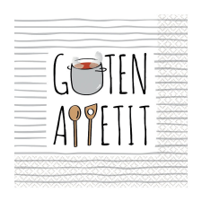  Guten Appetit szalvéta 16 db-os 33x33 cm party kellék