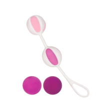 Gvibe Geisha Balls 2 - variálható gésagolyó szett (pink-fehér) péniszgyűrű