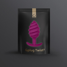 Gvibe Gplug Twist 2 - szilikon, vízálló anál dildó - 10,5 cm (bordó) műpénisz, dildó
