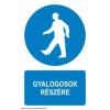  Gyalogosok részére - műanyag, 150*100