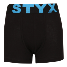  Gyerek boxeralsó Styx sportos gumipánt fekete (GJ961) 9-11 éves